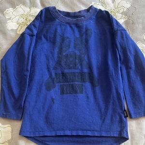 Rock Your Kid Blue Long Sleeve Kids Tee with Graphic- Size 3
